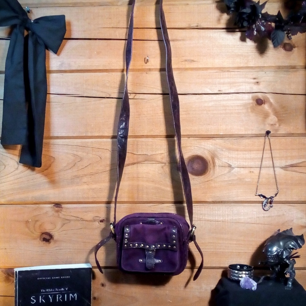 Very Pretty Unique Purple Italy Made Purse